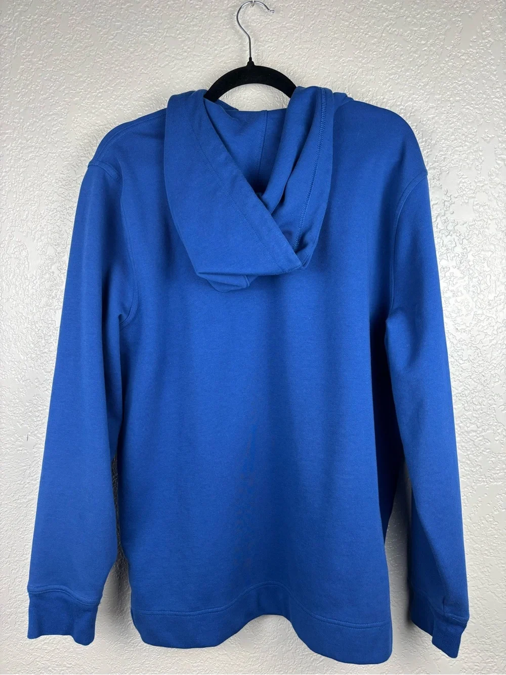 Banana Republic Men Moisture Wicking Quarter Zip Hoodie Royal Blue Large